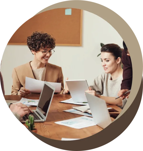 Real estate agents working together